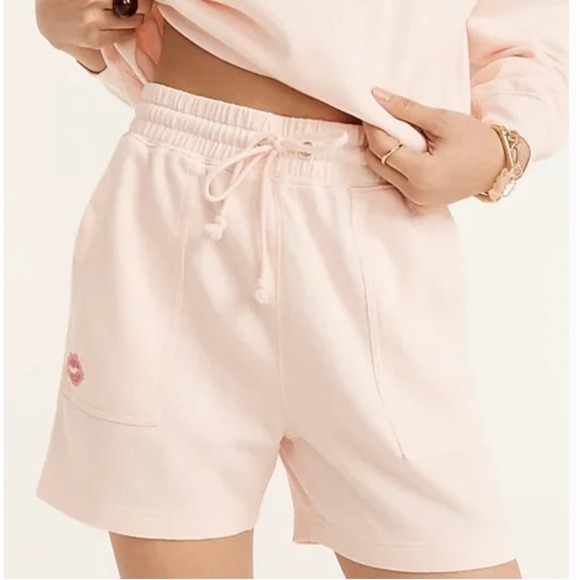 J. Crew Pants - J.Crew Shorts Womens‎ Small Pink Magic Rinse Kiss Print Lounge Drawstring Cotton